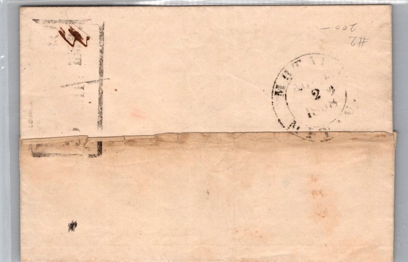 1858 Imperial Russia Stamp # 2 Cover to Riga Latvia
