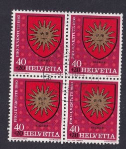 Switzerland #B476 used 1980 Pro Juventute  Arms 40c