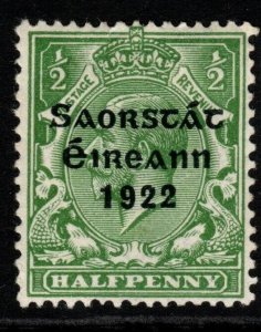 IRELAND SG52 1922 ½d GREEN MTD MINT