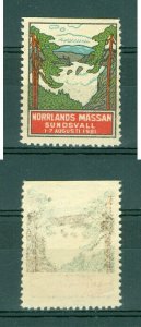 Sweden. Poster Stamp 1921. Norrlands Exhibition,Sundsvall. Forest,Lake.