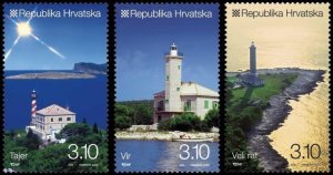 Croatia 2010 MNH Stamps Scott 781-783 Lighthouses