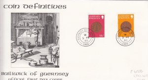 Guernsey Coin new Values 1980 FDC pmk SARK