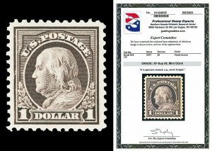 Scott 518 1917 $1.00 Franklin Perf 11 Mint Graded XF-Sup 95 NH with PSE CERT!