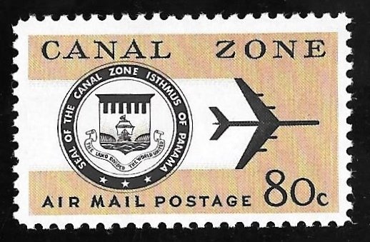 CANAL ZONE C47 80 cents Blister & black Stamp Mint OG NH VF
