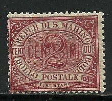 San Marino #  3, Mint Hinge. CV $ 13.50