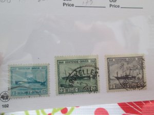 Belgium #368-70 used set  2022 SCV = $0.75