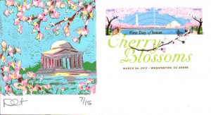 #4651-52 Cherry Blossoms Curtis FDC