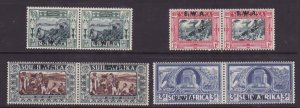 South-West Africa-Sc#B5-8- id9-unused og NH semi-postal set-Voortrekker Centenar