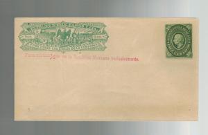 Mint Mexico Wells Fargo Express Mail Postal Stationery Envelope 10 centavos