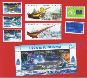 Turkey #3148-3155  MVFLH OG   3 sets plus sheet  Free S/H