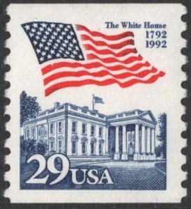 SC#2609 29¢ White House Coil Single (1992) MNH