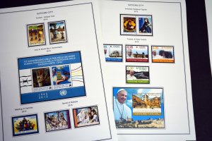 COLOR PRINTED VATICAN CITY 2011-2020 STAMP ALBUM PAGES (48 illustrated pages)