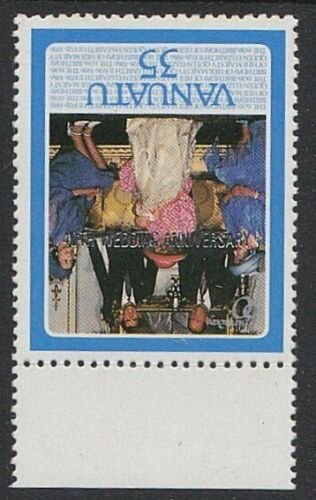 VANUATU 1987 Queen 40th Wedding - INVERTED OVERPRINT - MNH..................L543 