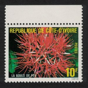 Ivory Coast Flower 'La Boule de Feu' Margin 1980 MNH SG#623