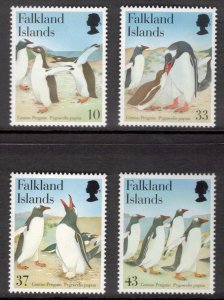 FALKLAND ISLANDS 2001 Gentoo Penguins; Scott 796-99, SG 913-16; MNH