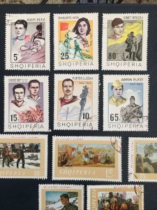 Albania, 1969,Sc1211-15,1201-6,hero, Pinning