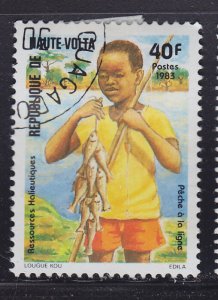 Burkina Faso 630 Boy Fishing 1983