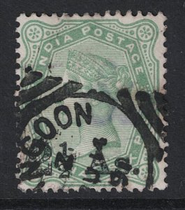 India 1891 Rangoon Square Circle Cancel - S27978