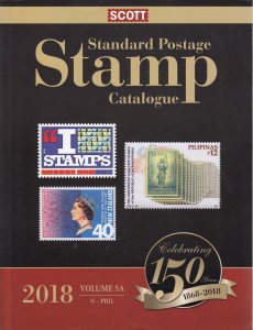 2018 Scott Stamp Catalogues Vol. 5A-5B, Countries N-SAM