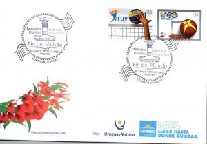 2015 Stamp Exposition Uruguay Lighthouse of  the end of the world   postmark