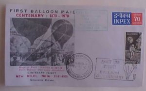 INDIA FIRST BALLOON 21-11-1970 NEW DELHI