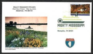 Scott# 5698d FDC-DCP Mighty Mississippi-Illinois- Wally Jr Cachet -Dual Postmark