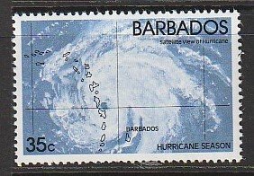 1981 Barbados - Sc 555 - MNH VF - 1 singles - Hurricane Gladys