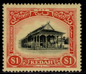 MALAYSIA - Kedah EDVII SG11, $1 black & red/yellow, M MINT. Cat £18.