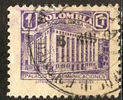 Colombia; 1939: Sc. # RA5: Used Single Stamp