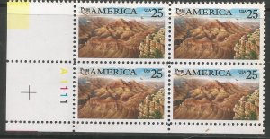 US  2512  MNH,  PLATE BLOCK,  AMERICA,  GRAND CANYON