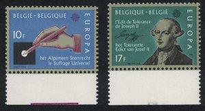 Belgium Historic Events Europa 2v Margins 1982 MNH SG#2692-2693