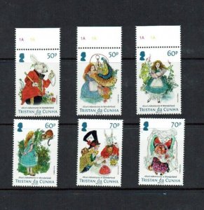 Tristan da Cunha: 2015,  150th Anniversary, Alice in Wonderland (Book)  MNH Set.