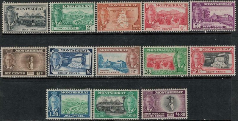 Montserrat 1951 SC 114-126 MNH SCV $62.00 Set