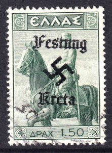 GREECE 414 FESTUNG KRETA OVERPRINT CDS VF SOUND