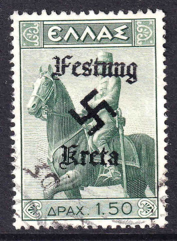 GREECE 414 FESTUNG KRETA OVERPRINT CDS VF SOUND