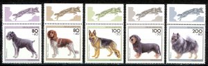 Germany Sc# B779-B783 MNH 1995 Dogs
