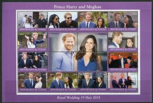 CHAD 2018 PRINCE HARRY & MEAGAN MARKLE  SHEET  I  MINT NEVER HINGED