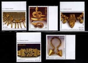 GREECE Scott 2175-2179  MNH** 2005 ancient Jewlery stamp set