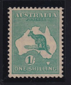 Australia Sc #98 (1929-30) 1sh blue green Kangaroo Mint VF H (S.G. 109)