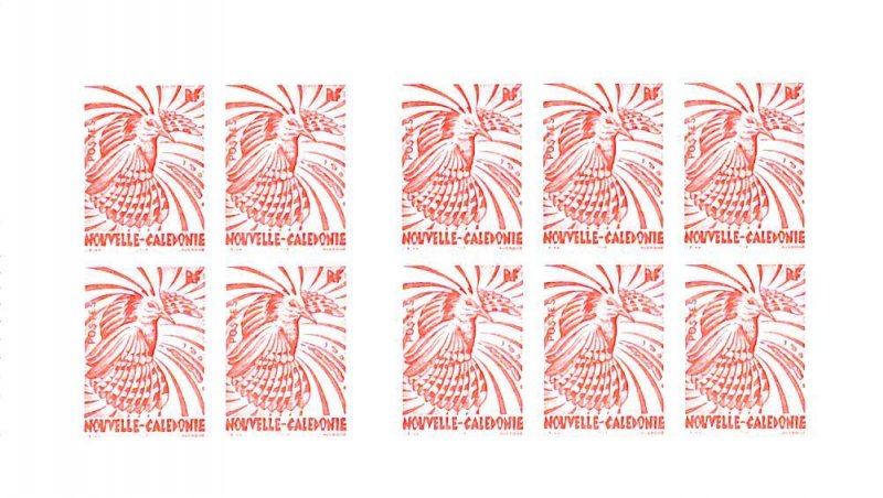 New Caledonia 1998, Cagou bird, foil booklet, MNH