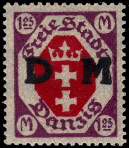 ✔️  GERMANY DANZIG 1921/1922 - OFFICIAL DM OVERPRINT - SC. O16 ** MNH [ST41] 