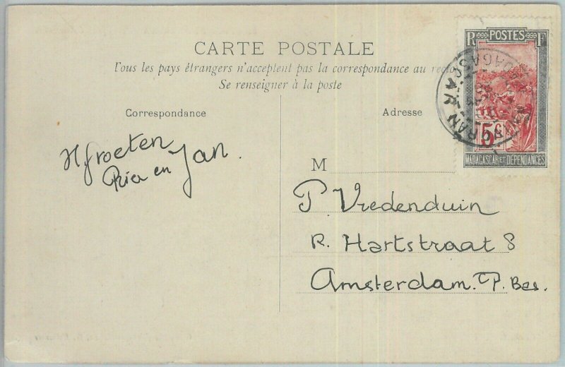 81178 - MADAGASCAR - POSTAL HISTORY single stamp on POSTCARD from ANIVORAN 1926