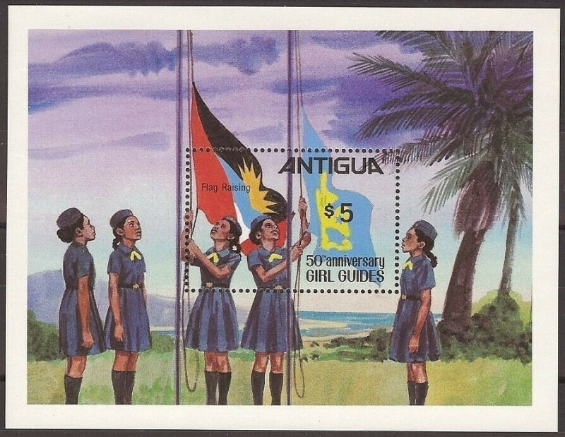 1981 Scouts Antigua Girl Guides 50th anniversary SS