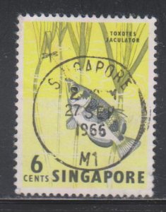 Singapore,  6c Archerfish (SC# 56) Used