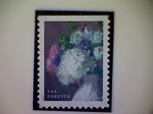 United States, Scott #5238, used(o), 2017, Hydrangeas and Roses, forever (55¢)