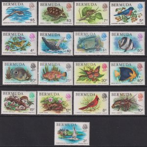 1978-79 Bermuda Marine Life & Birds complete set MNH Sc# 363 / 379 CV $29.95