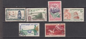 j42428 Stamps 1960 cambodia set used #82-7 designs