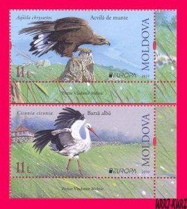 MOLDOVA 2019 Europa CEPT Nature Fauna Birds White Stork & Golden Eagle 2v MNH