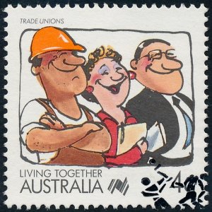 Australia 1988 4c Living Together - Trade Unions SG1114 Fine Used 2