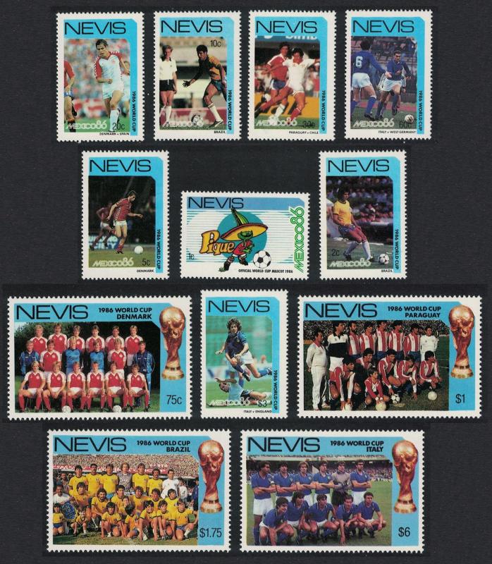 Nevis World Cup Football Championship Mexico 12v 1986 MNH SG#389-400